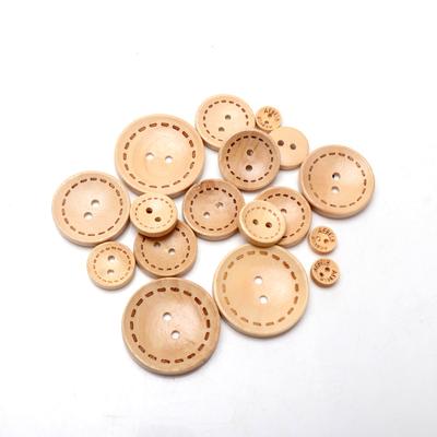 Bottoni da cucito rotondi in legno fai da te Boton Costura per scrapbooking, artigianato e abbigliamento fatti a mano 30 pezzi 10-30 mm