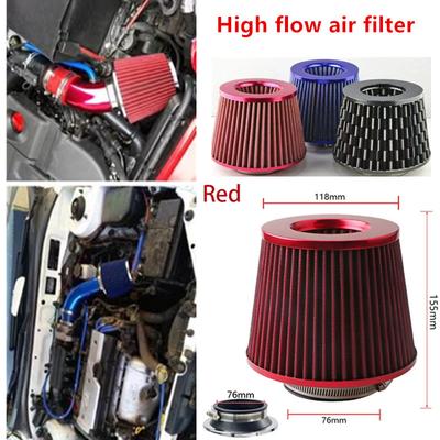 Car Modified 76MM Universal High Flow Mushroom Head Air Filter Air Intake Kit For Automotive Parts Cold Air Intake Air Filter