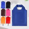 Shopping Bag for women men Solid Color Eco-friendly Folding Reusable Portable Shoulder Handbag Polyester for Travel Grocery