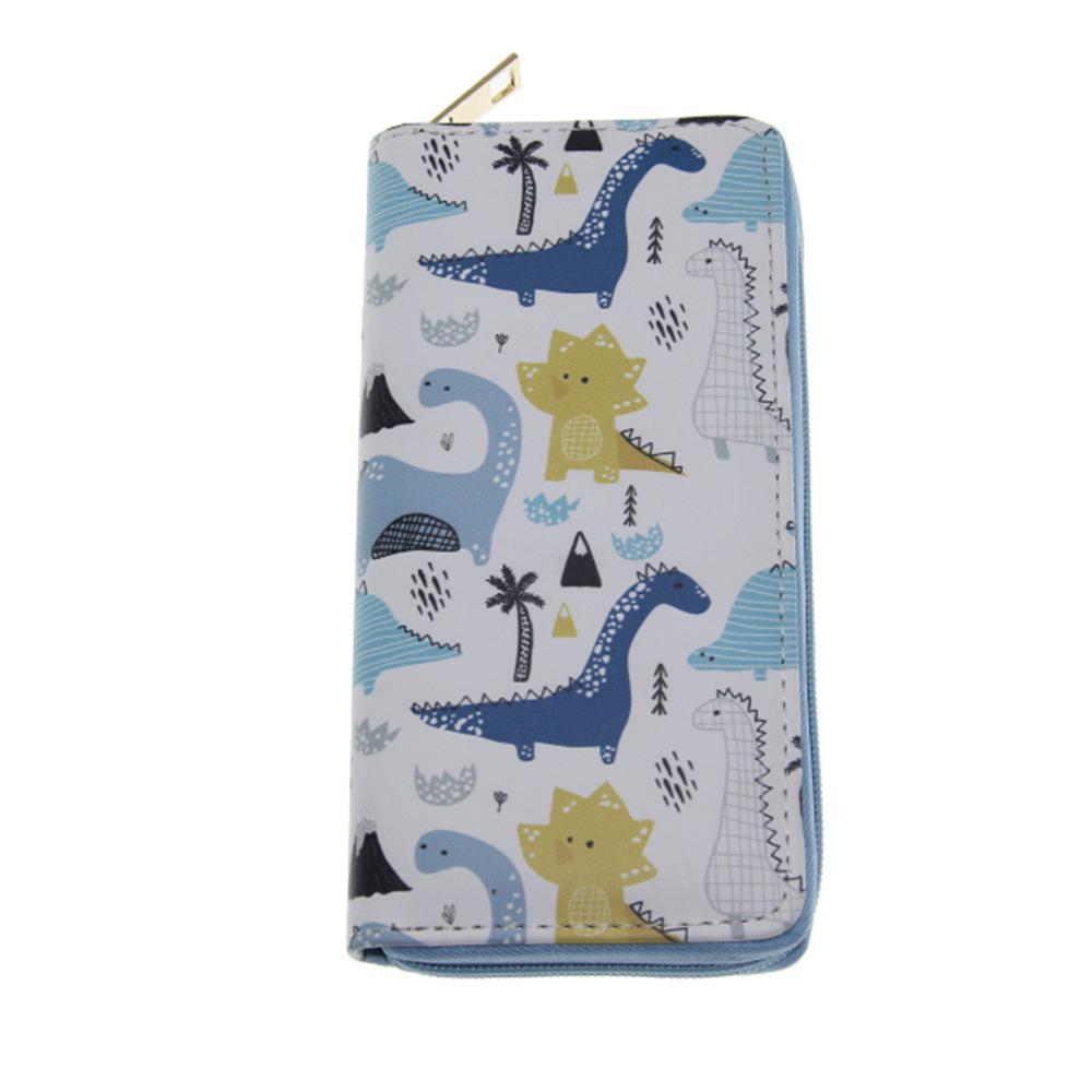 New cartoon little dinosaur series long zipper wallet, wallet