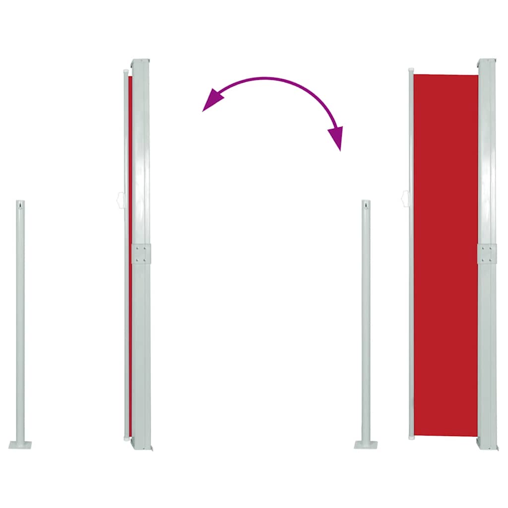 Retractable Side Awning 160x500 Cm Red