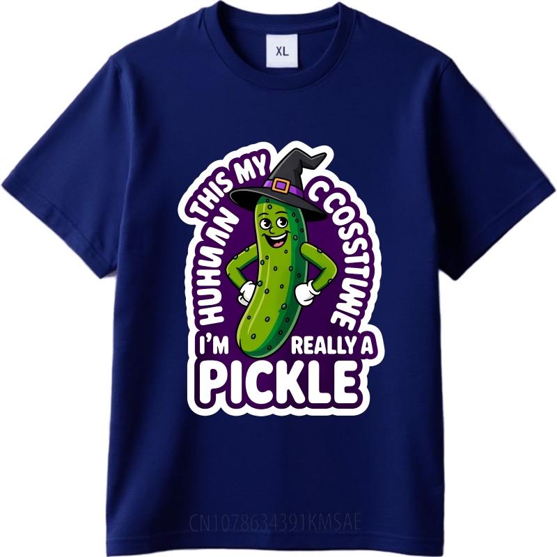 Breathable Women Round Neck Tshirt Vintage Huh This My Costume Im Really A Pickle Classic For Unisex Tshirt Unisex Fashion Tshirt