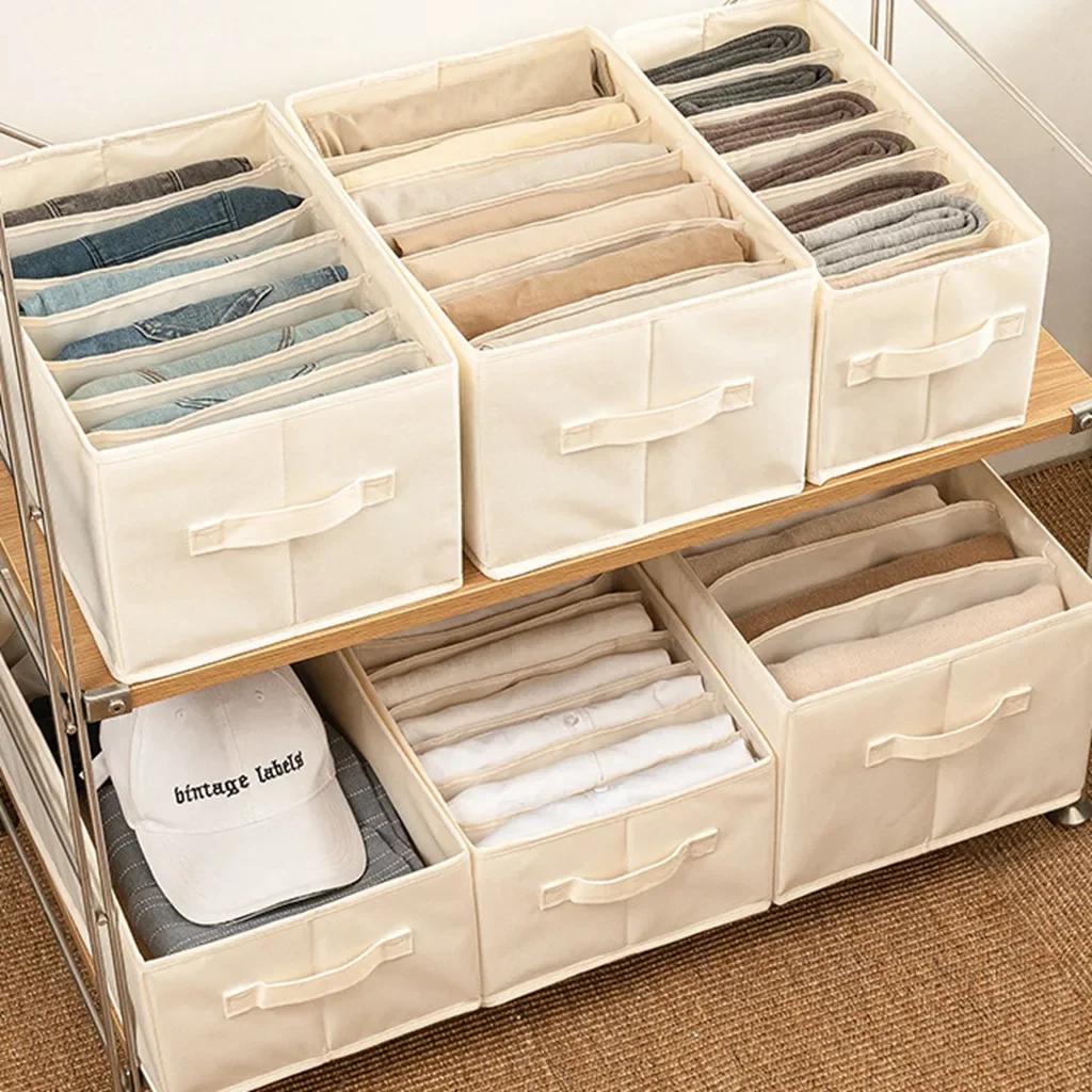 New Washable Oxford Fabric Folding CD Storage Box Underwear Foldable Bins Toys Organizer With Lid Storage Basket Laundry Basket