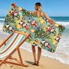 Christmas Gnomes Print Beach Towel, Large Soft Quick Dry Towel for Beach Camping Swimming