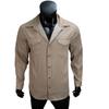 Men Vintage Wash Denim Shirt Casual Long Sleeve Button Up Pocket Top