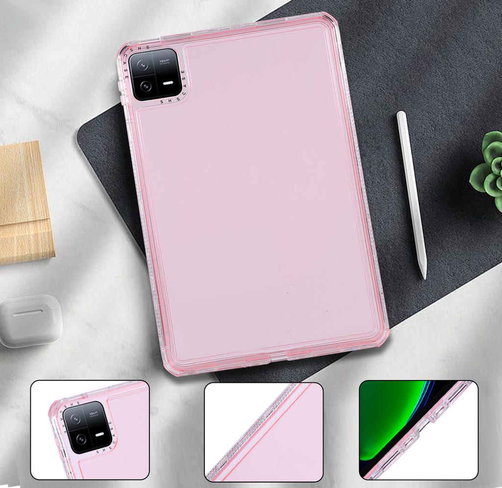 Für Xiaomi Pad 6 Klare Hülle 3 in 1 PC+TPU Stoßfeste Tablet-Hülle