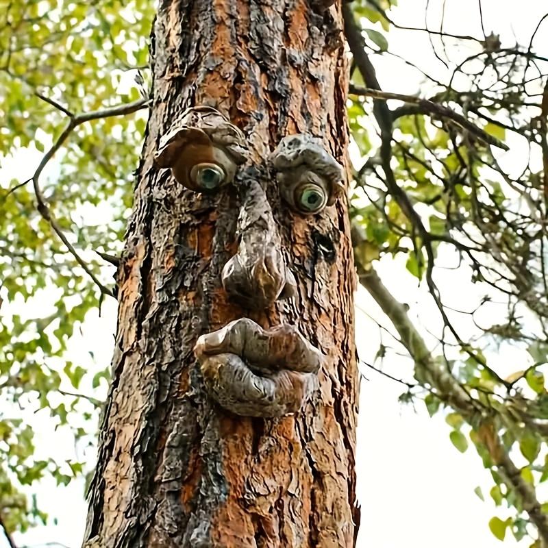 

Tree Face Ornaments, Creative Garden Decorations, Resin Crafts, Yard Decor, Wall Embellishments