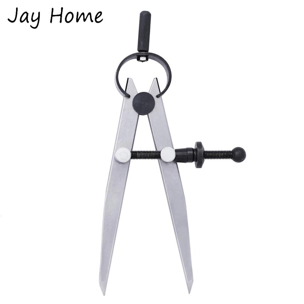 4 Inch Adjustable Lockable Steel Wing Divider Leather Compass for Woodworking DIY Leather Craft Scriber Marking Sewing Tools