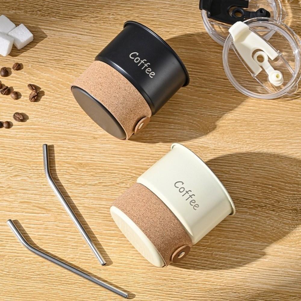 Leak-proof Portable Water Cup Heat-resistant Travel Coffee Mug Stainless Steel Coffee Cup  Car