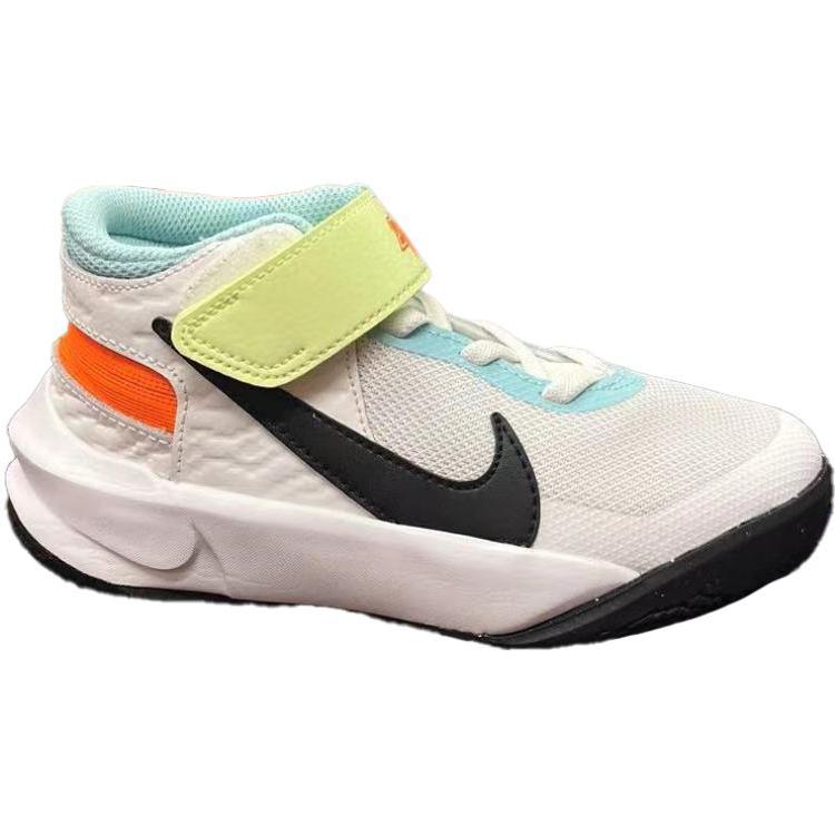Nike Team Hustle D 10 Mid Top Children's Basketball Shoes White Children Aged 3 7 Years Old HJ3497-101
