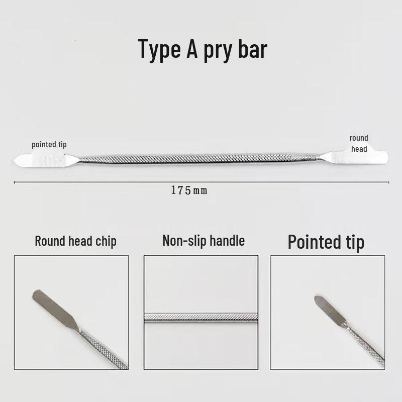 3-Piece Double-Ended Metal Pry Bar Set for Electronics & Appliances Repair
