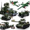 Sluban Military Vehicle Ww2 Tank Truck Humvee Building Blocks Germany Us Soviet World War 1 2 I Ii Airplane Car Army Planes Toys