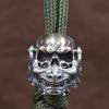 Öffnungsbare Japanische Samurai Maske Schädelkopf Messing Messerperle Outdoor EDC DIY Paracord Gewebtes Lanyard Anhänger Zubehör Punk Anhänger