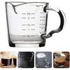 Cabilock Double Spouts Espresso Shot Glass Cup with Scale Temperature Resistant Glass Measuring Cup with Pouring Handle