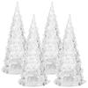 4Pcs Creative Christmas Tree LED Decoration Dazzling Colorful Lights for Desktop Festive Atmosphere Mini Christmas Tree
