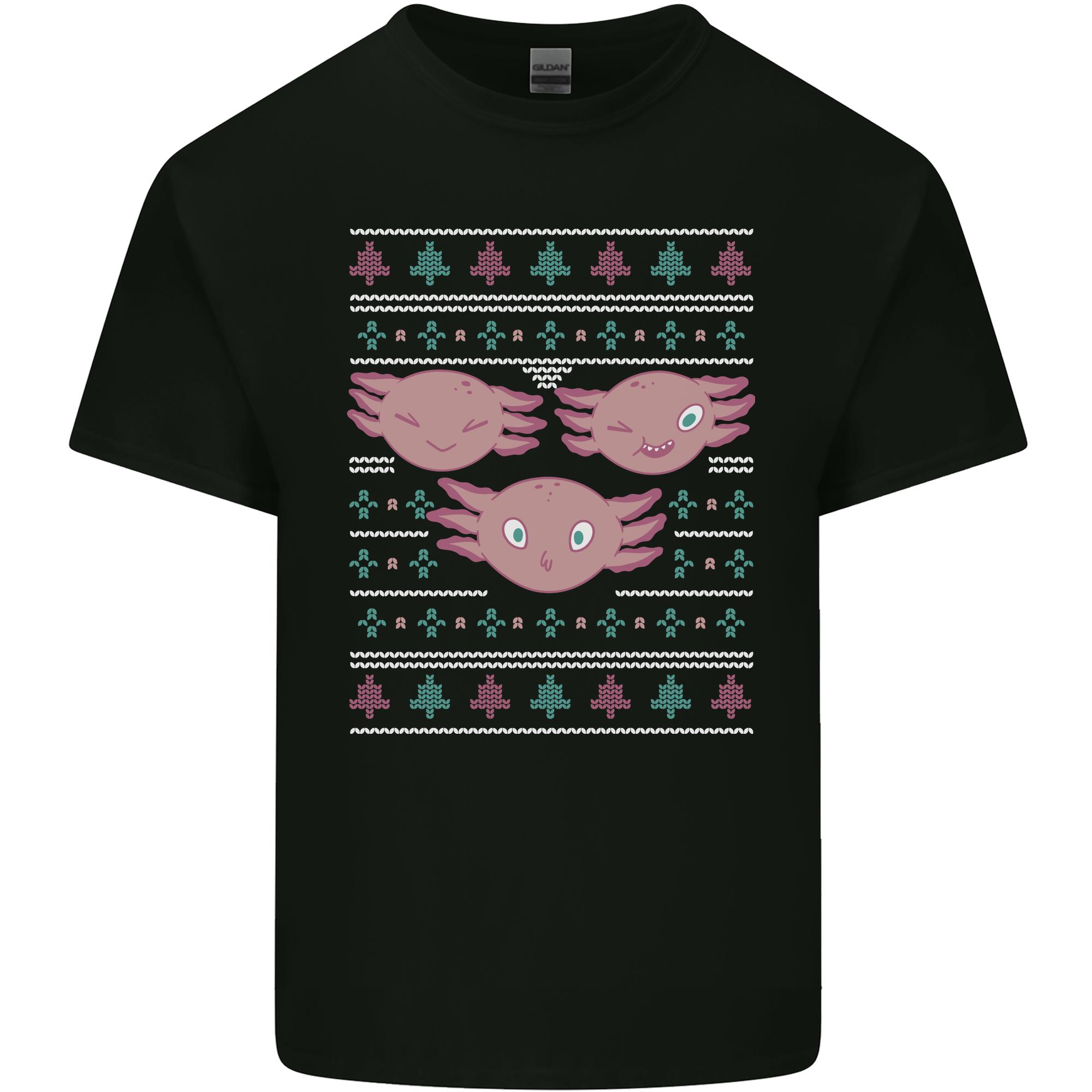 Christmas Axolotl Funny Xmas Unisexs Light Cotton TShirt S