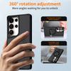 For Samsung Galaxy S25 Ultra Phone Case with Magnetic Kickstand TPU + PC Carbon Fiber Back Cover