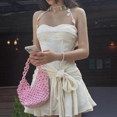 Bandage Mini Dress Halter Sleeveless Tight Suspender Skirt