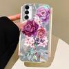 Summer Pink Rose Flowers Phone Case for Samsung Galaxy A55 A56 A36 A26 A16 A53 A06 A14 A24 A34 A54 A15 A25 A35 A13 Shell Cover