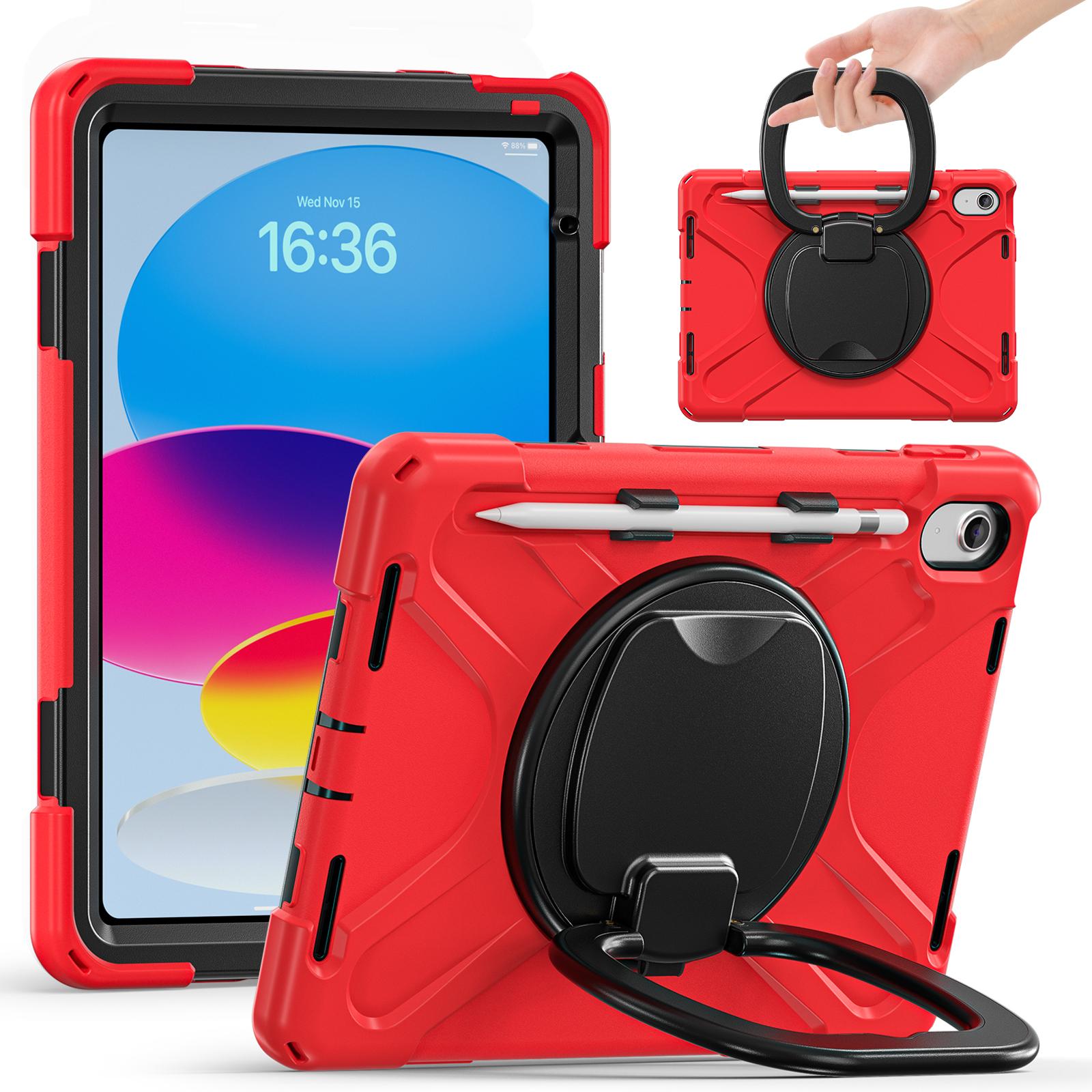 

Stand Case Universal For iPad A16 2025 11th 10.9 2022 10th Gen. A3354 A3355 A3356 A2757 A2777 A2696 With Pen Slot Rotating Cover iPad A16 2025-11th красный