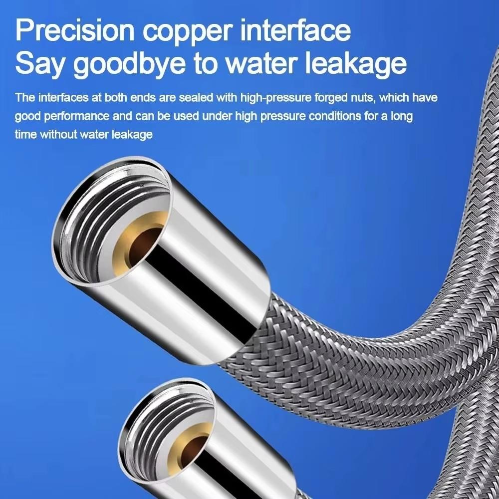 1.5/2M Anti Winding Handheld Shower Hose Grey GI/2 Flexible Shower Tube High Pressure Universal Interface Bath Shower Nylon Pipe