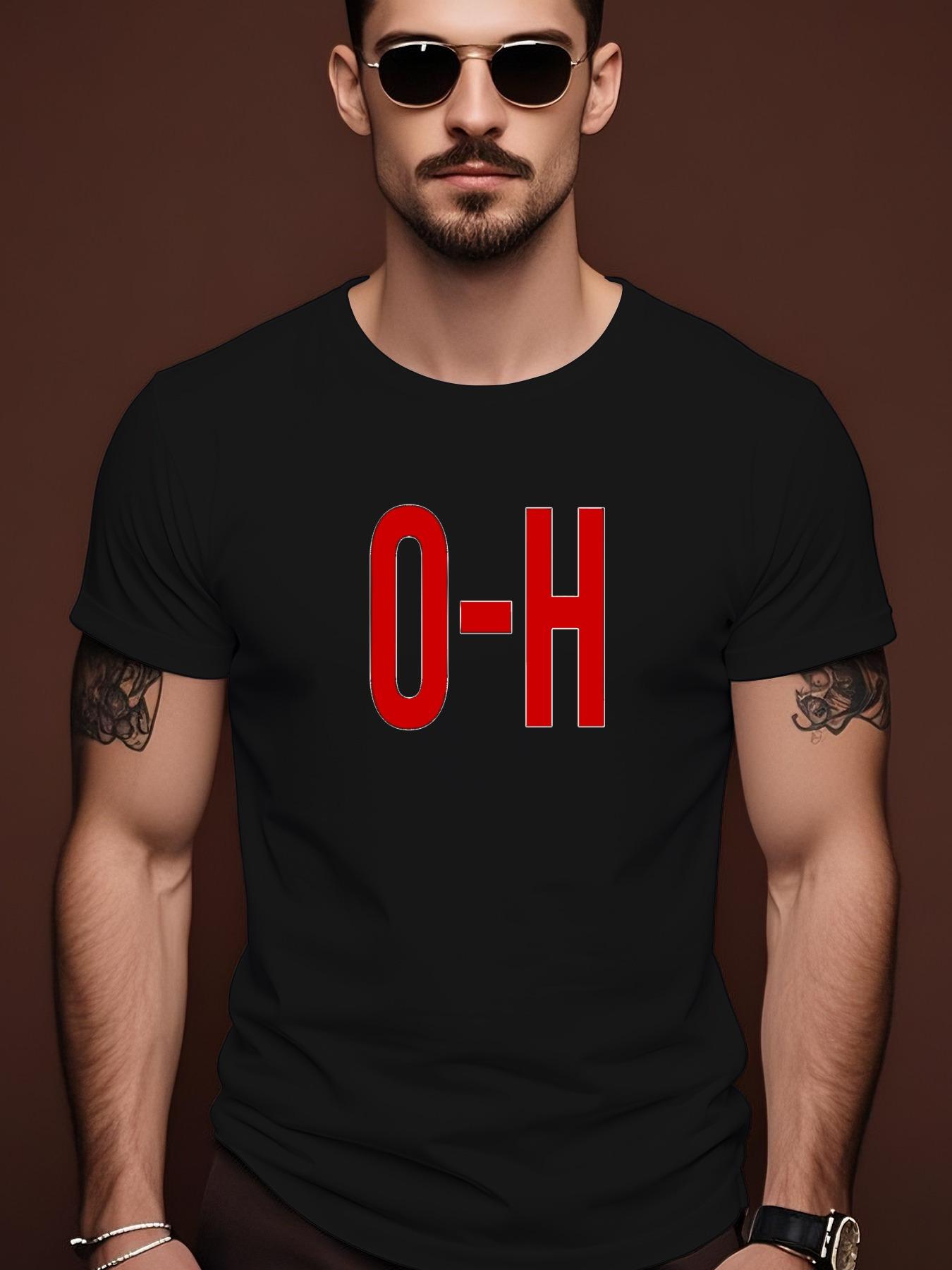 Summer Tshirt with Bold O-H Graphic - Royal Blue S
