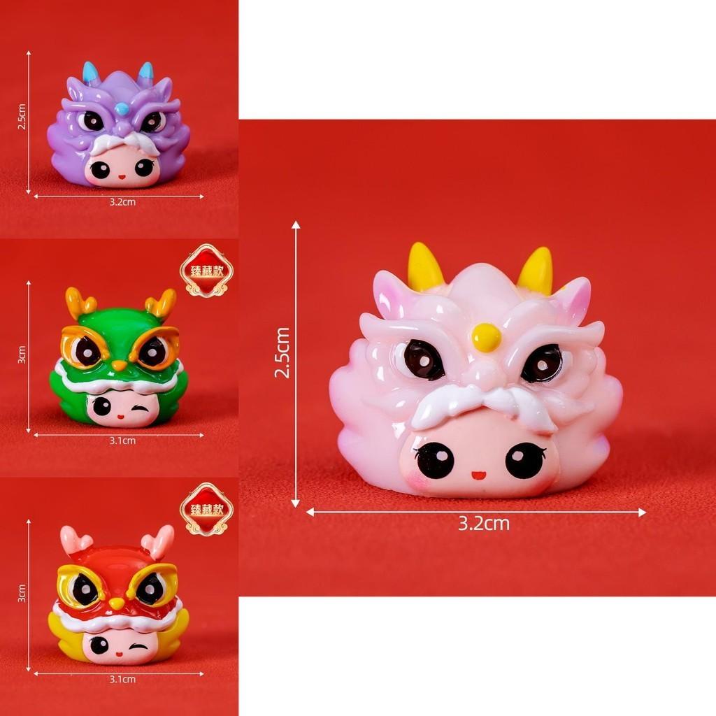 Charming Miniature Dragon Doll Resin Craft Ideal For Creative New Year Decorations