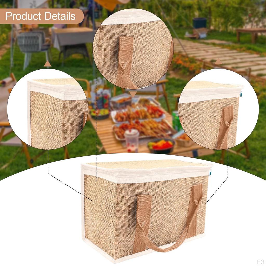 Delivery Bag with Zipper Handle for And Cold Meals Carrying