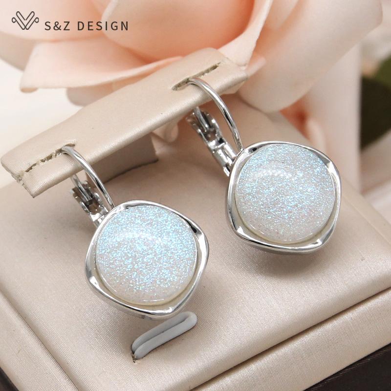 

Модные круглые цветные серьги-подвески из смолы для женщин, изящные ювелирные изделия, розовое золото, повседневные аксессуары