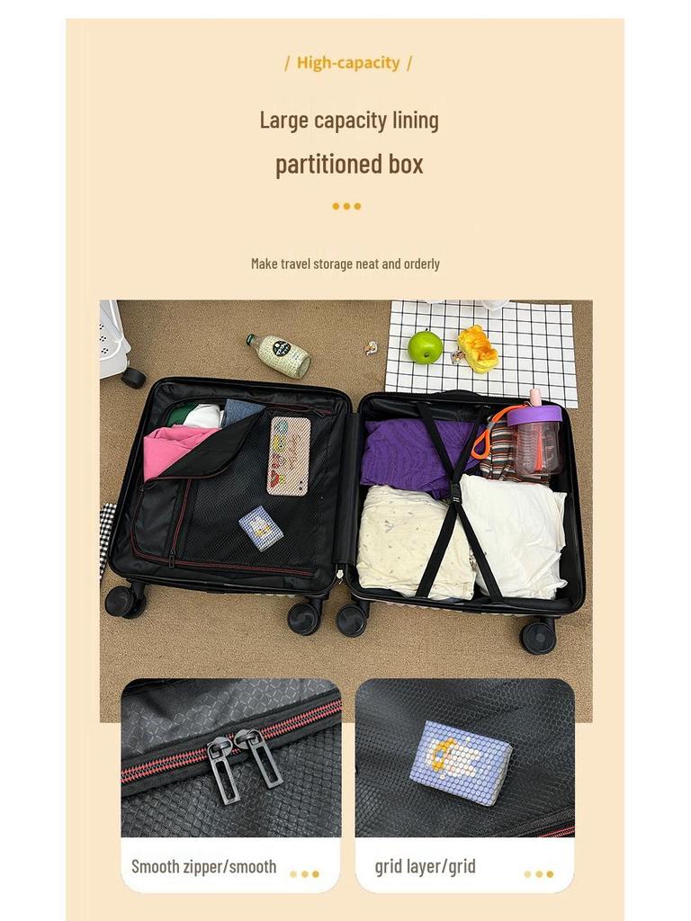 20-Inch Multifunctional Fashion Trolley Suitcase with Universal Wheels