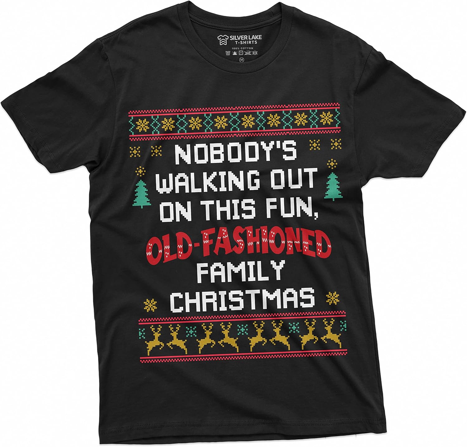 Mens Family Christmas Movie Inspired Funny Tee Shirt Popular Culture Old Fashioned Christmas Tee S разноцветный