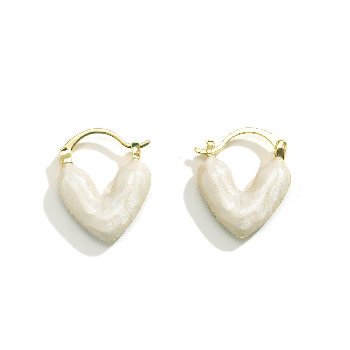 

Ingemark Elegant Sweet Love Heart Drop Earrings for Women Korean Fashion Geometric Piercing Earrings Aesthetic Jewelry Gifts