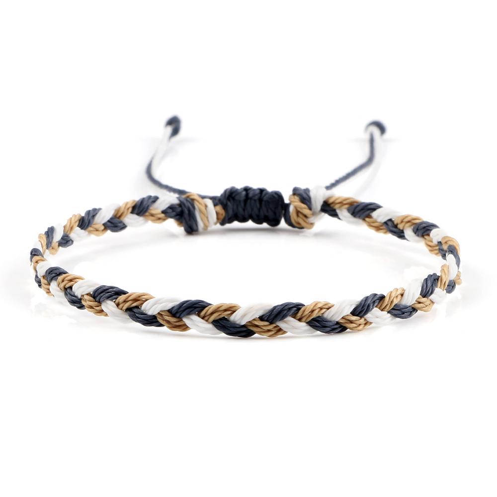 30 Hand-knitted Bracelets & Bangles for Women Men Mulitcolor Wax Line Braided Wristband Yoga Charm Jewelry Gift Adjustable