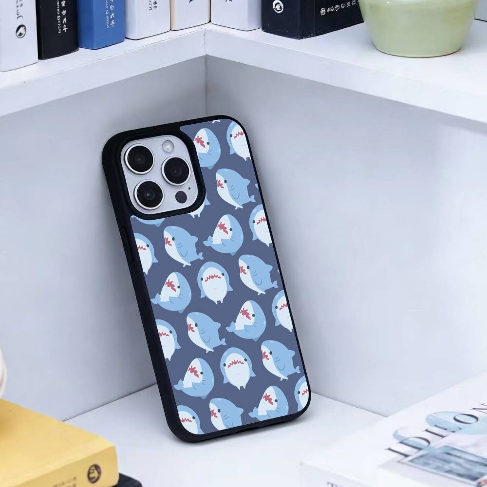 J-Cute Shark Phone Case For iPhone 17,16,15,14,13,Pro,Max,Plus,Magnetic For Magsafe Wireless Charging