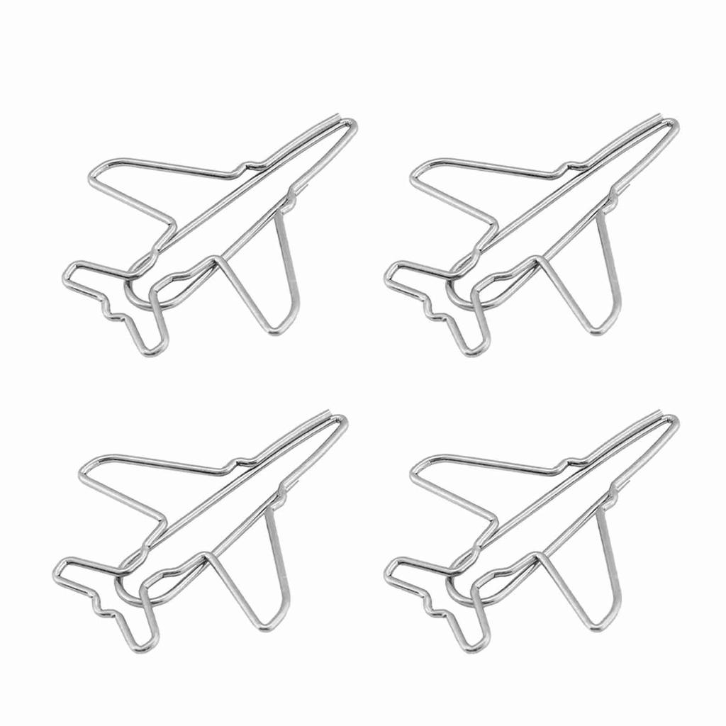 10pcs Airplane Shape Paper Clips Bookmark Marking Document Organizing Clip Stationery Supplies