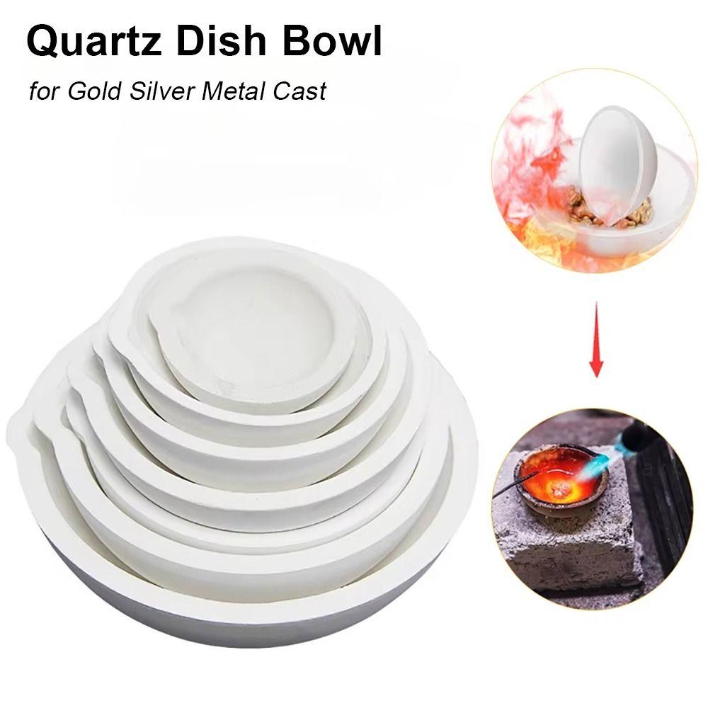 

1Pcs High Temperature Quartz Dish Bowl Jewelry Cast Container Pot Jewelry Tool Style 1