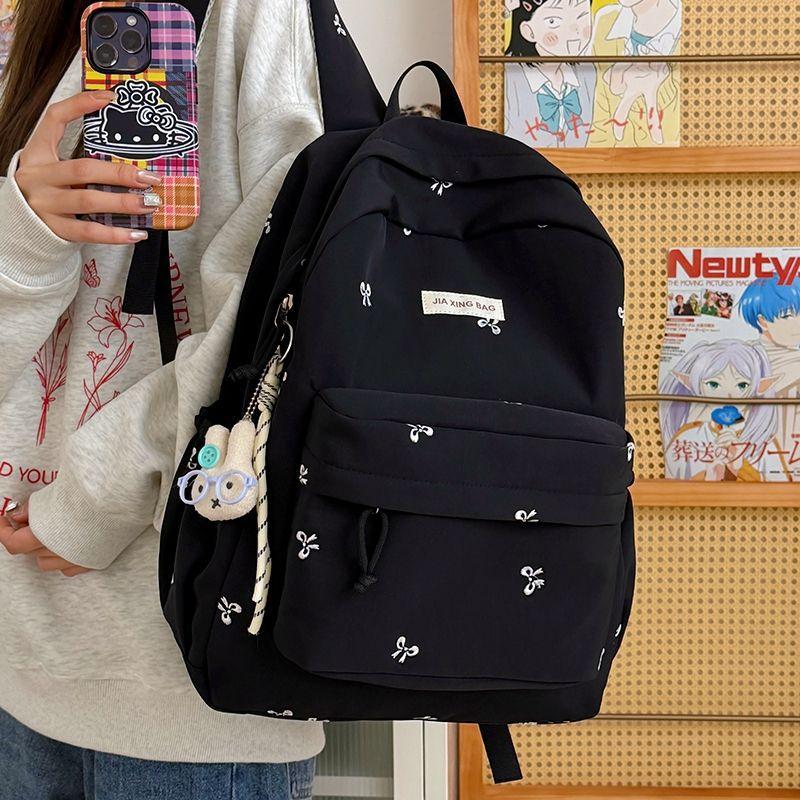 Schoolbag middle school students class schoolbag women's new fresh and sweet travel backpack large capacity lightweight casual backpack