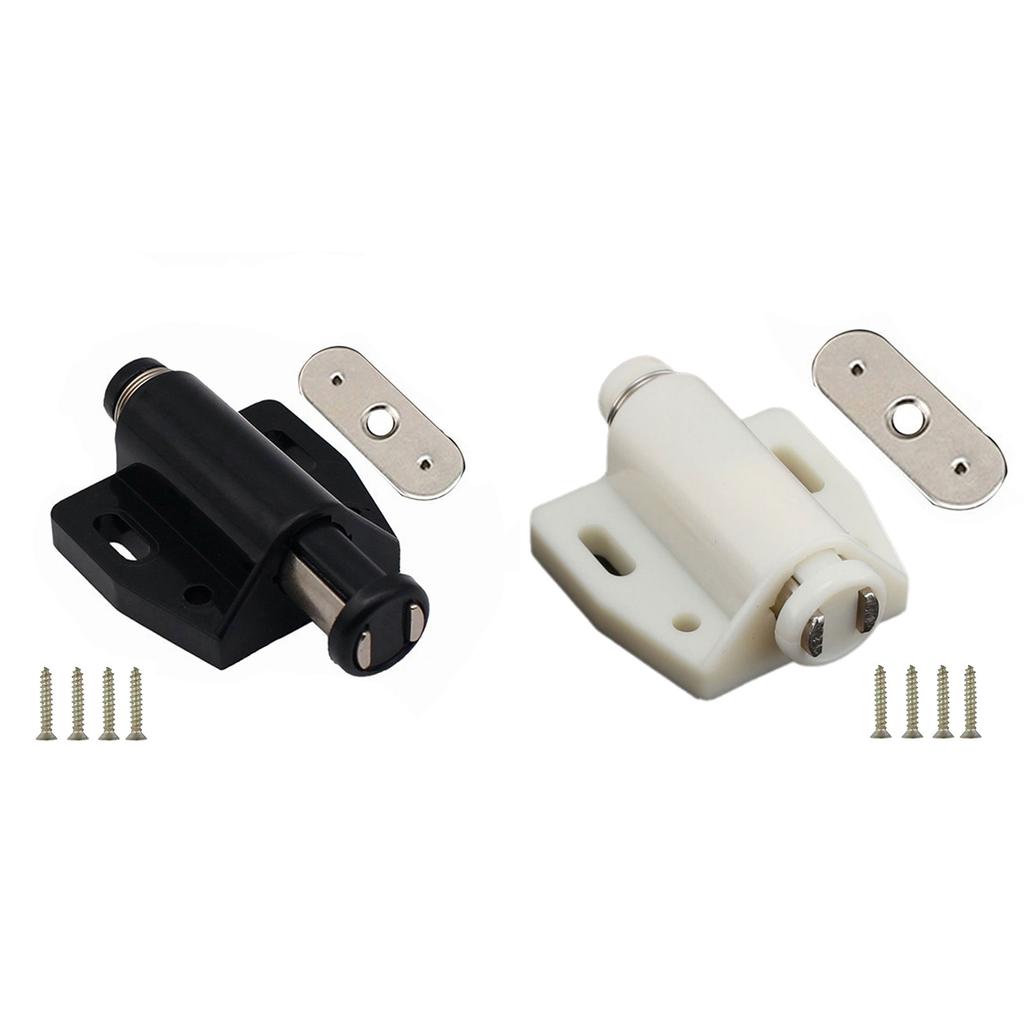 10 Pack Sturdy Stainless Steel Magnetic Push Open Door Catch Home Accessory for Cabinets Easy to Installion Latches