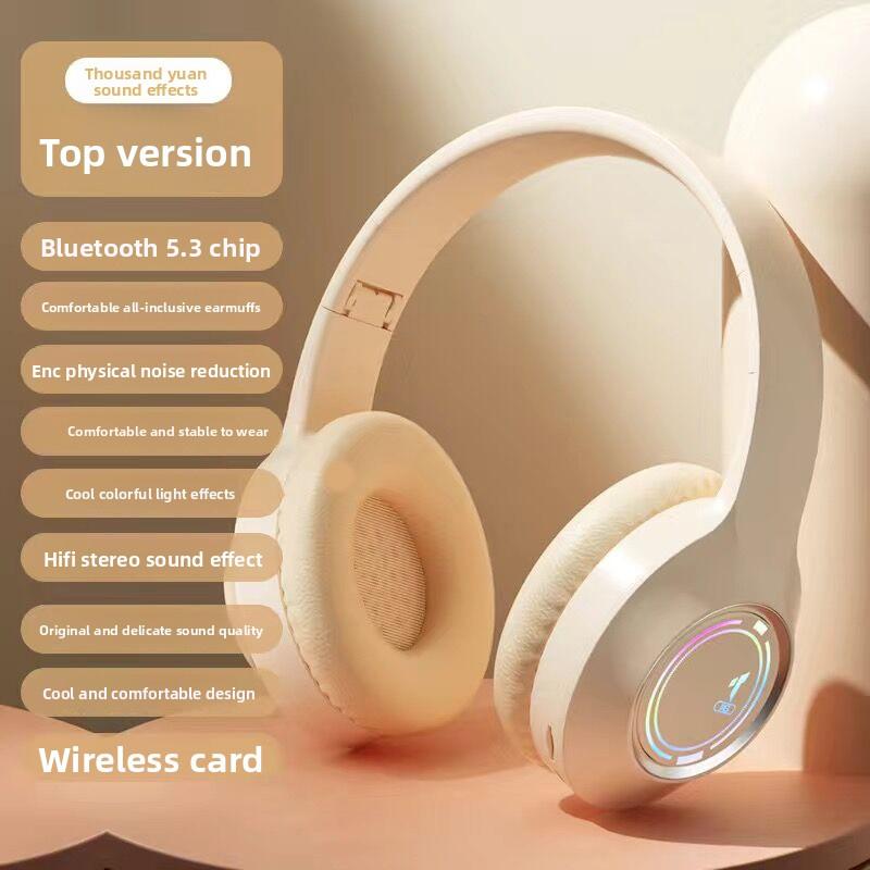 

Luminous Bluetooth Headset, Headset, High-value E-sports Game Card, Folding Headset, Universal.