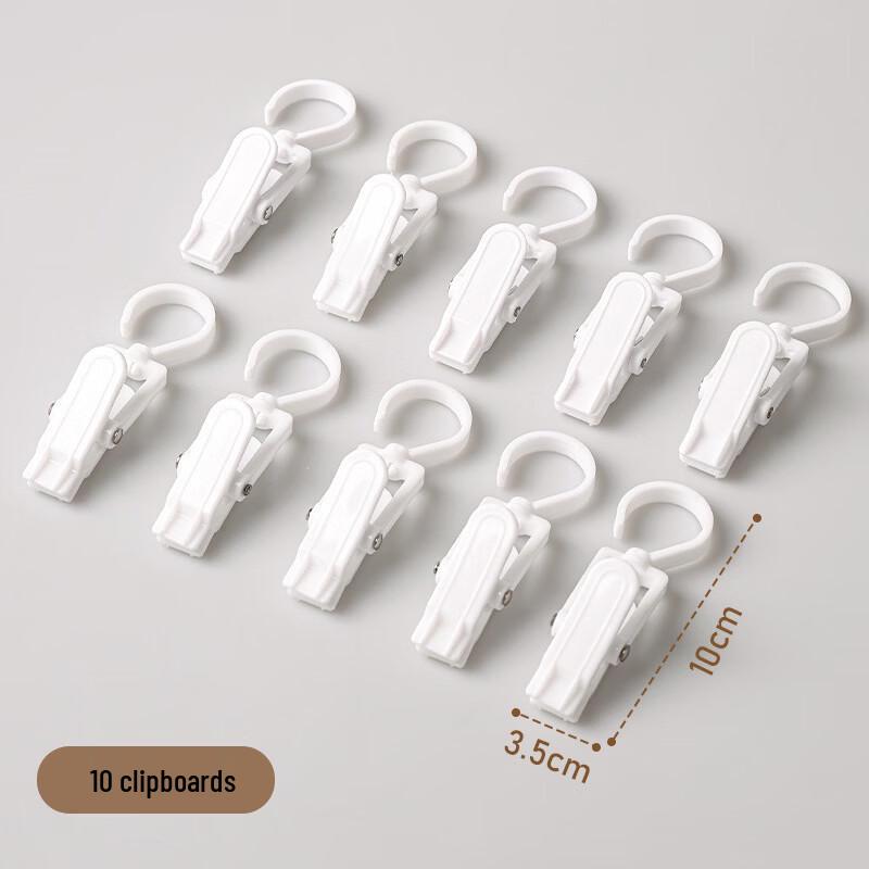 Handun Punch-Free Wardrobe Organizer Rod with Clips
