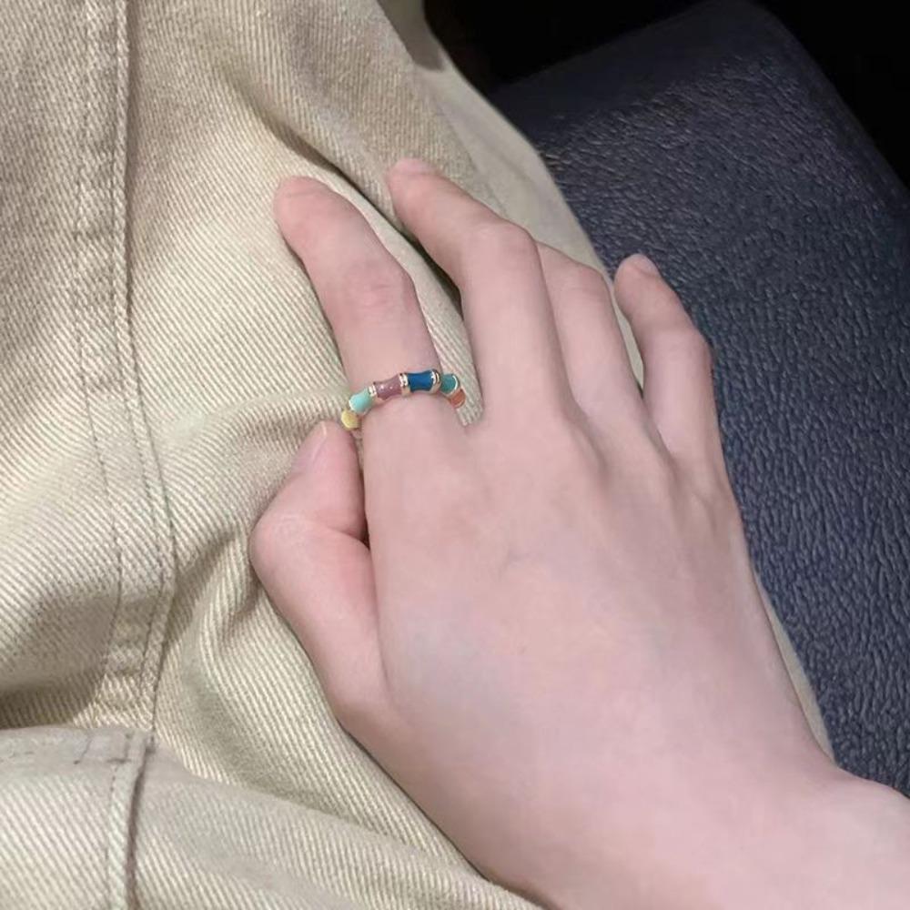 Popular Women's Ring Gold Brushed Double-layer Cross Star Ring Women's Niche Design Exquisite Retro Index Finger Ring 2026 New Explosion
