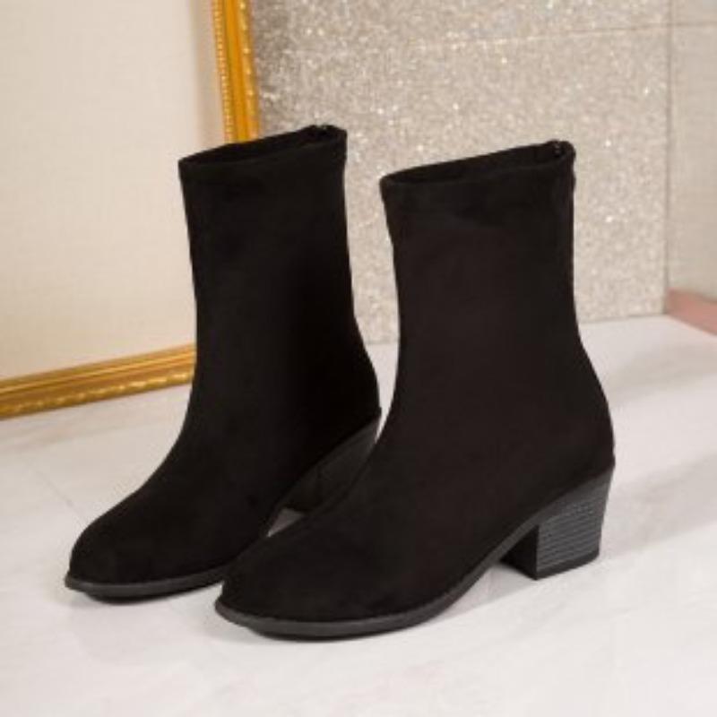 

Женские зимние теплые меховые сноубутсы большого размера на толстой подошве, утепленные подкладкой ботильоны, нескользящие спортивные хлопковые ботинки для походов 43