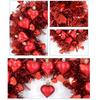 Valentine's Day Heart-shaped Three-dimensional Garland Outdoor Front Door Courtyard Porch Celebration Highlight Decoration Hanging Decoration