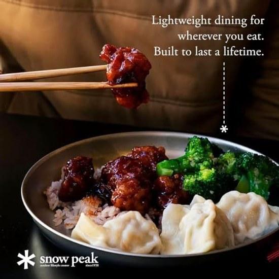 Snow Peak Trek Titanium Plate STW-002T Ultra Lightweight Solo Camping Dishware