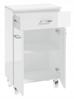 Bathroom cabinet 50x85cm standing on legs, white gloss Mea