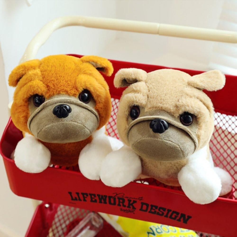 Thick Eyelids Shar Pei Dog Plush Doll Lying Animals Stuffed Toys Birthday Gifts