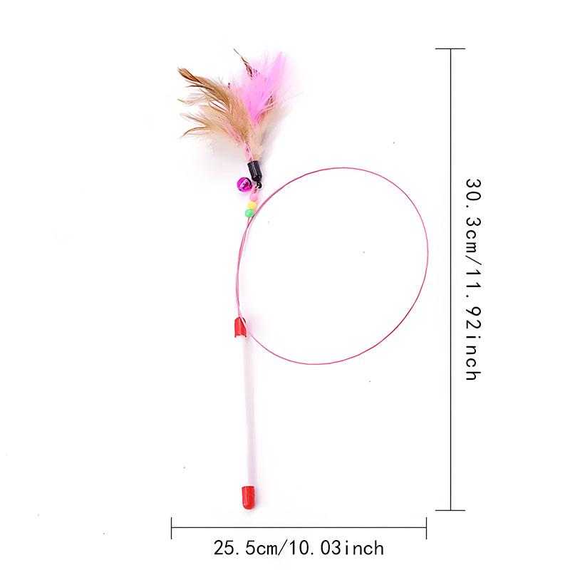 Wire Feather Cat Tickling Stick Pet Products for Cats Pet Cat Toys Interactive Cat Stick Toy Kitten Playing Pet Accessories