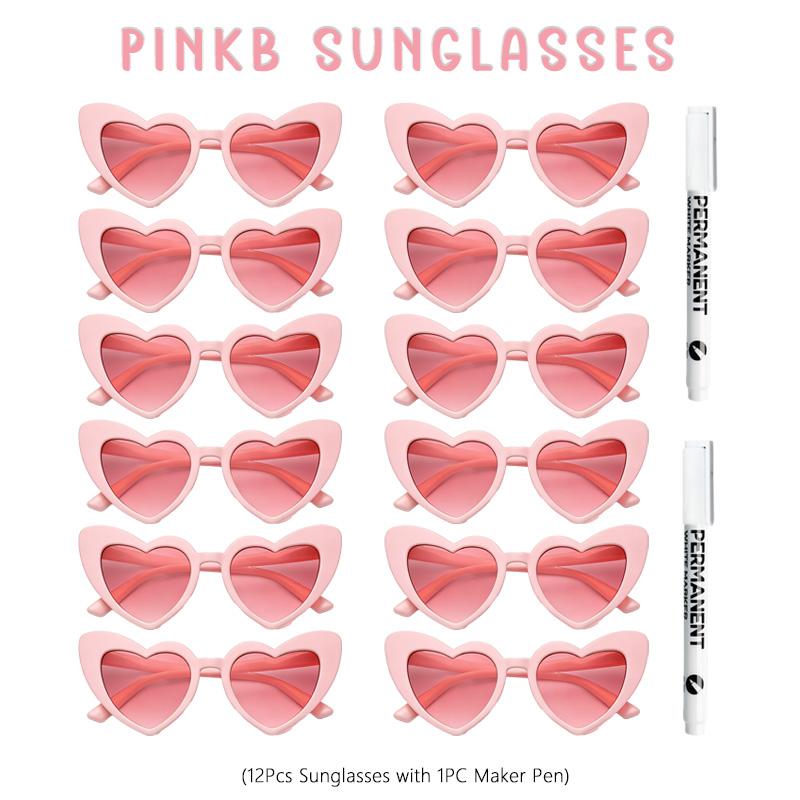 12-100 Stück Hochzeits-Sonnenbrillen für Gäste Herzförmige Sonnenbrillen Junggesellinnenabschieds-Brillen Brautparty-Gastgeschenke Foto-Requisite