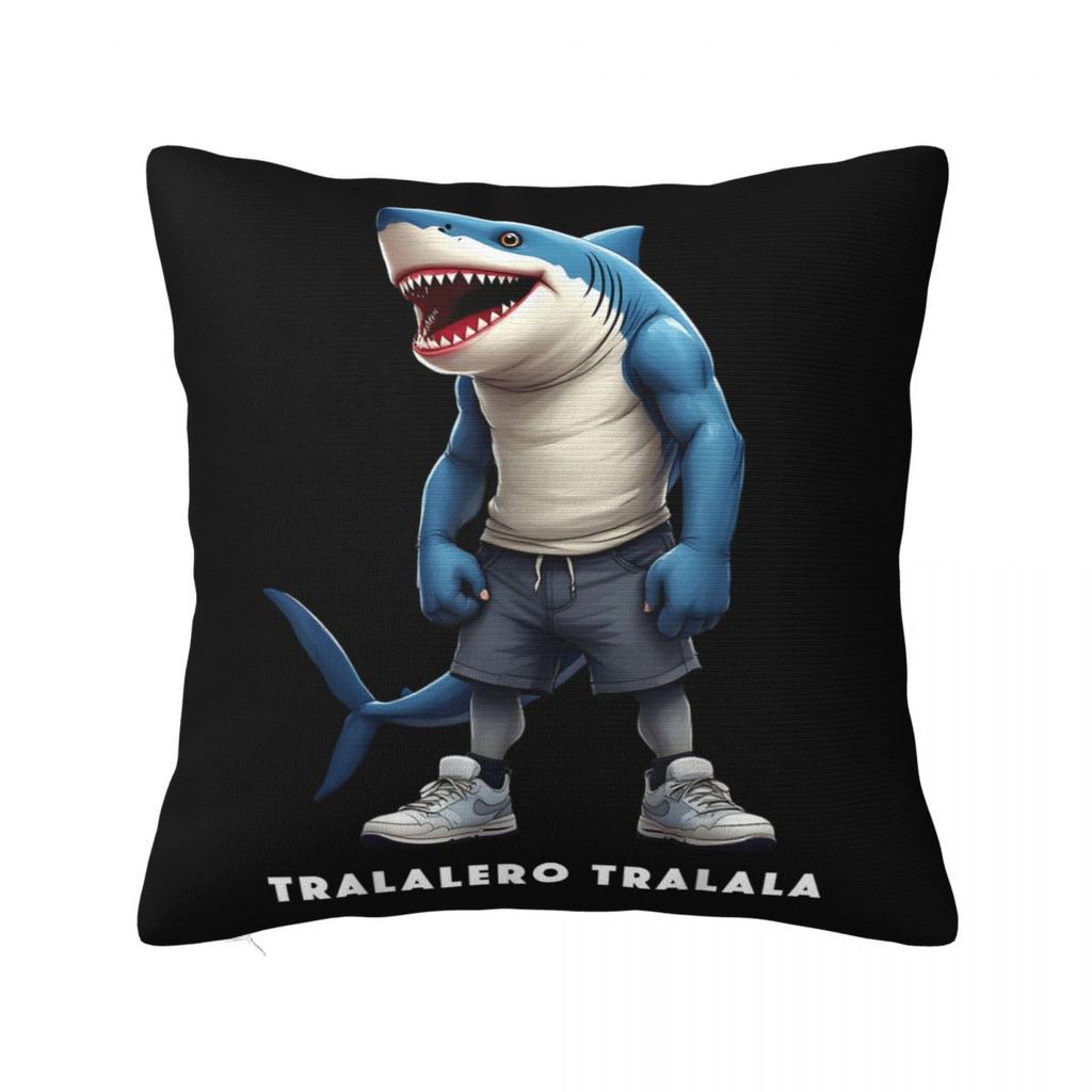 Brr Brr Patapim Italian Brainrot Pillowcase Polyester Cushion Cover Decor Meme Throw Pillow Case Cover Home Square 40X40cm