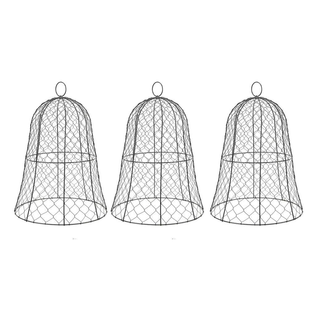 10 Packs Black Garden Chicken Wire Cloche Thickened Construction Plant Protector Cloche Cover